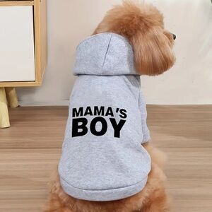 Mamas boy dog or cat hoodie NWT